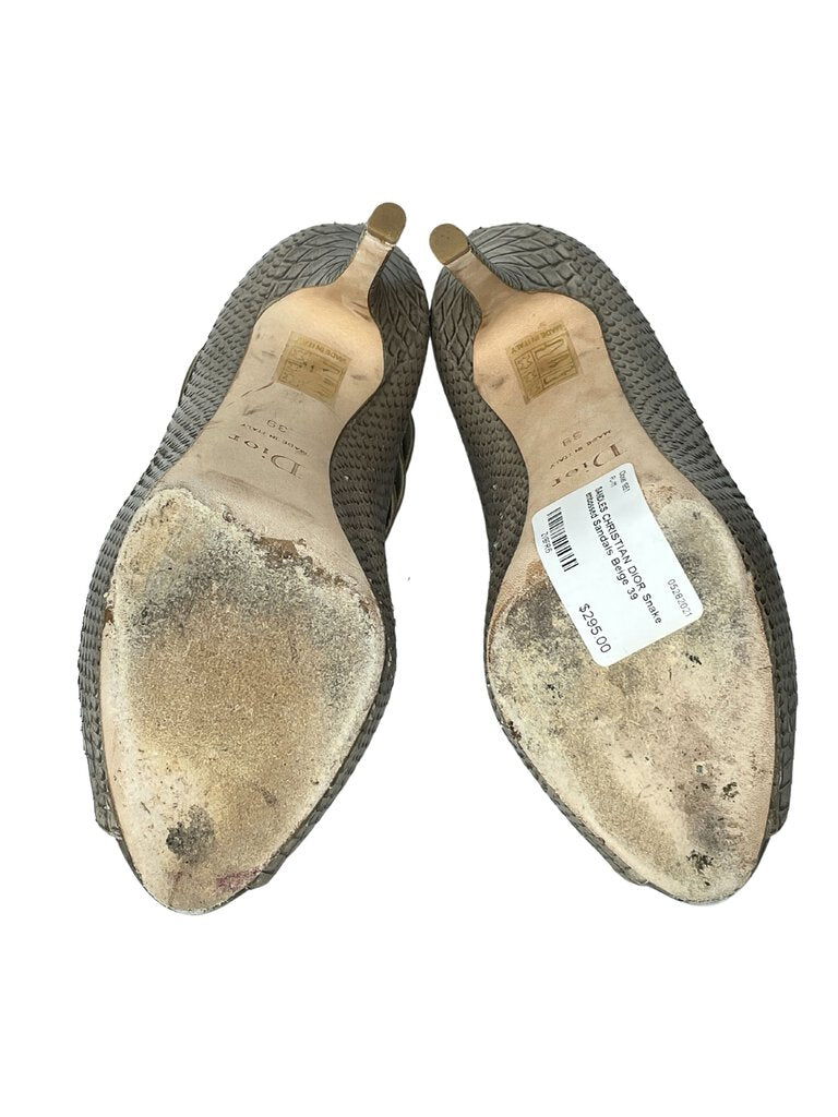 Christian Dior Snake Embossed Sandals |US8.5|IT39|