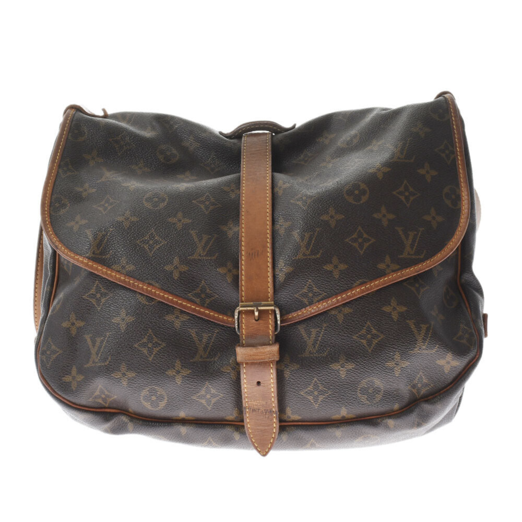 Louis Vuitton Brown Canvas Saumur 35 shoulder bag