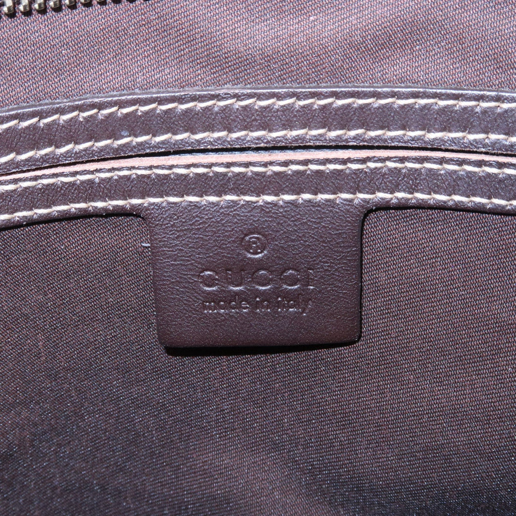 GUCCI GG Supreme Leather Shoulder Bag Beige Brown 201446