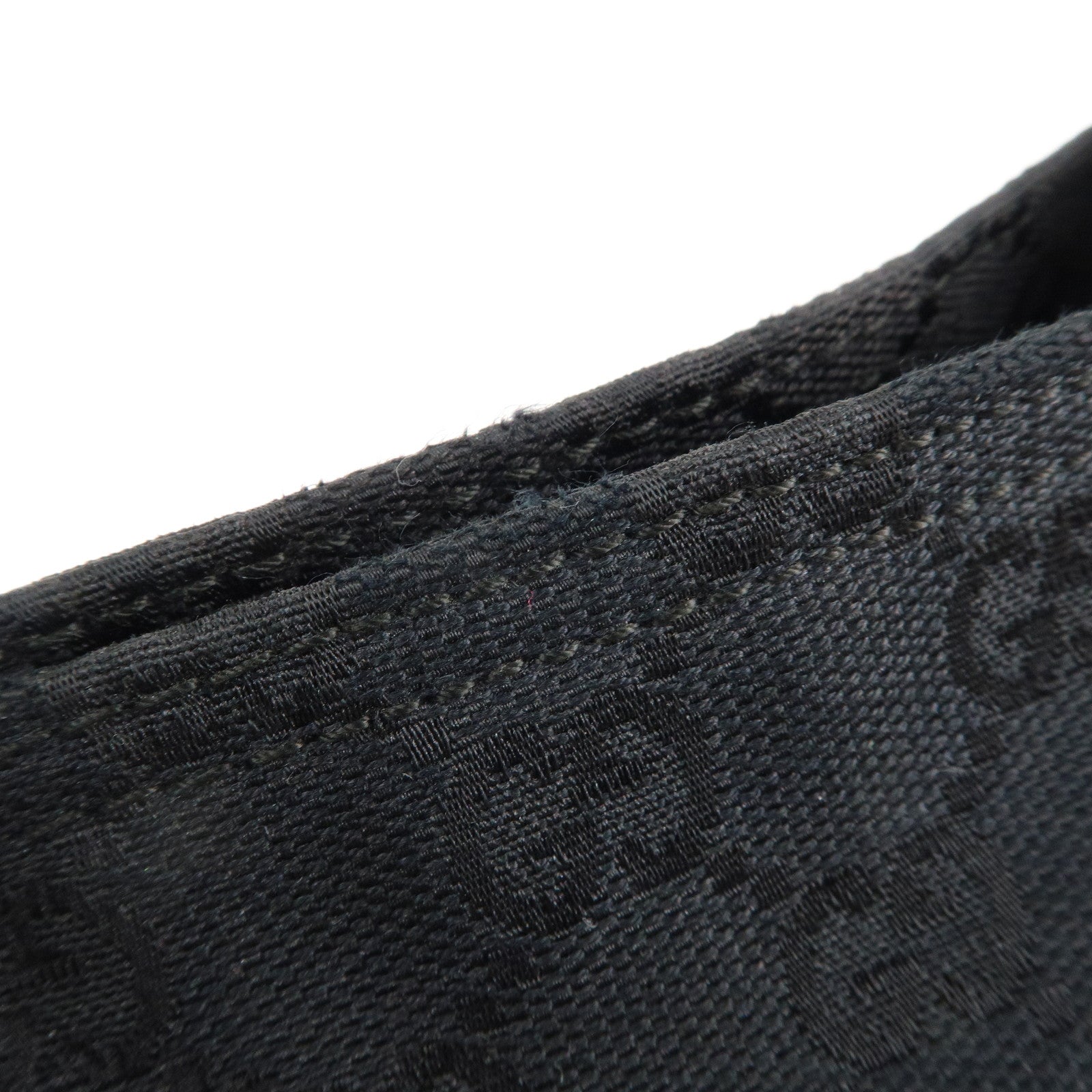 GUCCI Sherry GG Canvas Leather Shoulder Bag Black 189749