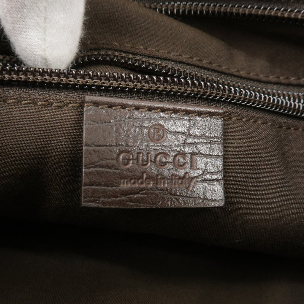 GUCCI GG Supreme Leather Shoulder Bag Beige Brown 141626