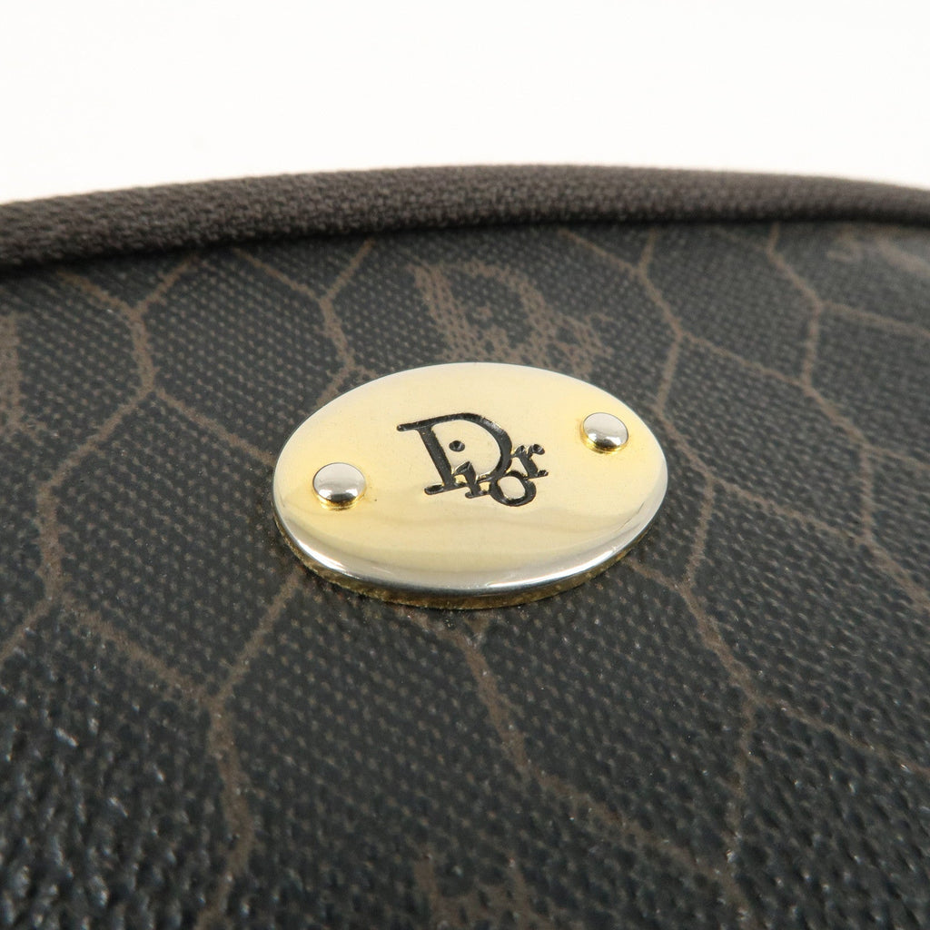 Christian Dior Honeycomb PVC Chain Shoulder Bag Black