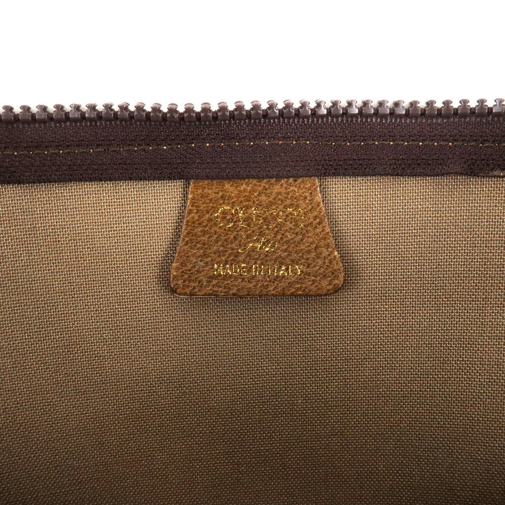 GUCCI Set of 3 Old Gucci Leather Second Bag Pouch Beige Brown
