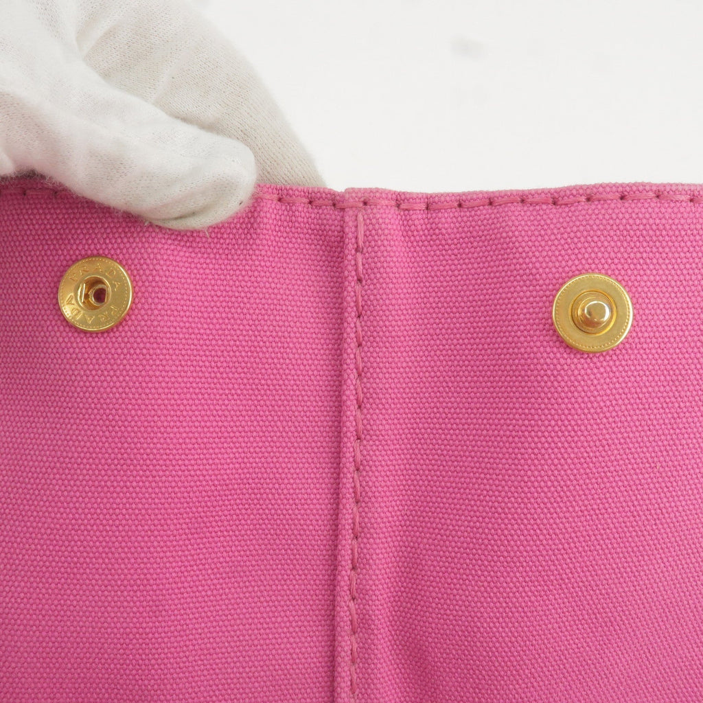 Prada Canapa Canvas Tote Bag Hand Bag Pink BN1877