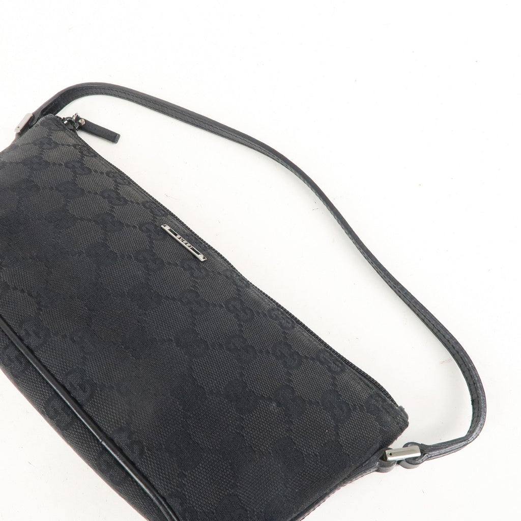 GUCCI Set of 2 Boat Bag GG Canvas Leather Pouch 07198 039.1103