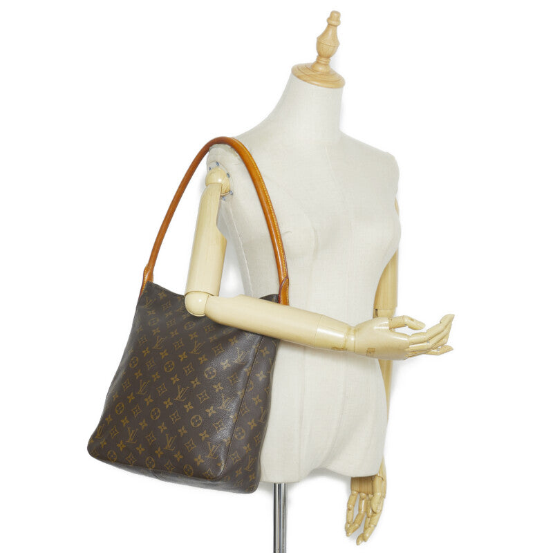 Louis Vuitton Monogram Lo-Ping GM Shoulder Bag M51145 Brown PVC Leather  Louis Vuitton