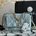 Chanel 19 Flap Bag aqua blue