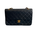 Chanel Black Leather Double flap shoulder bag