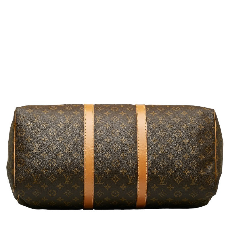 Louis Vuitton Monogram Keepall 50 Boston Bag M41426 Brown PVC Leather  Louis Vuitton