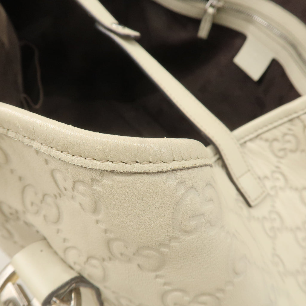 GUCCI GG Twins Guccissima Leather Tote Bag Beige 232957