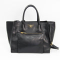 Prada Black Leather Two Way Tote (SHA14165)