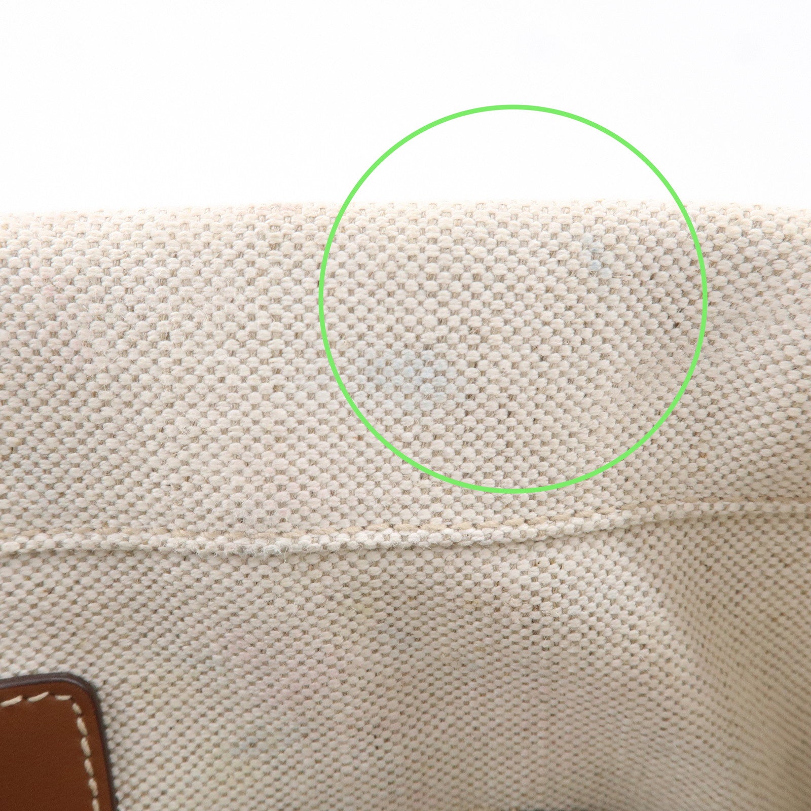 Prada Logo Canvas Linen Leather Tote Bag Ivory Brown IBG356