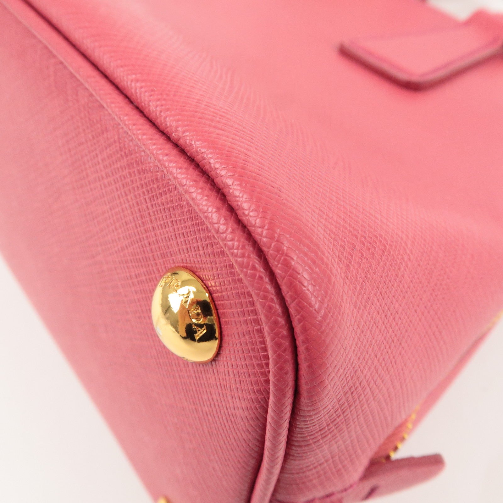 Prada Logo Leather 2Way Hand Bag Shoulder Bag Pink BL0838