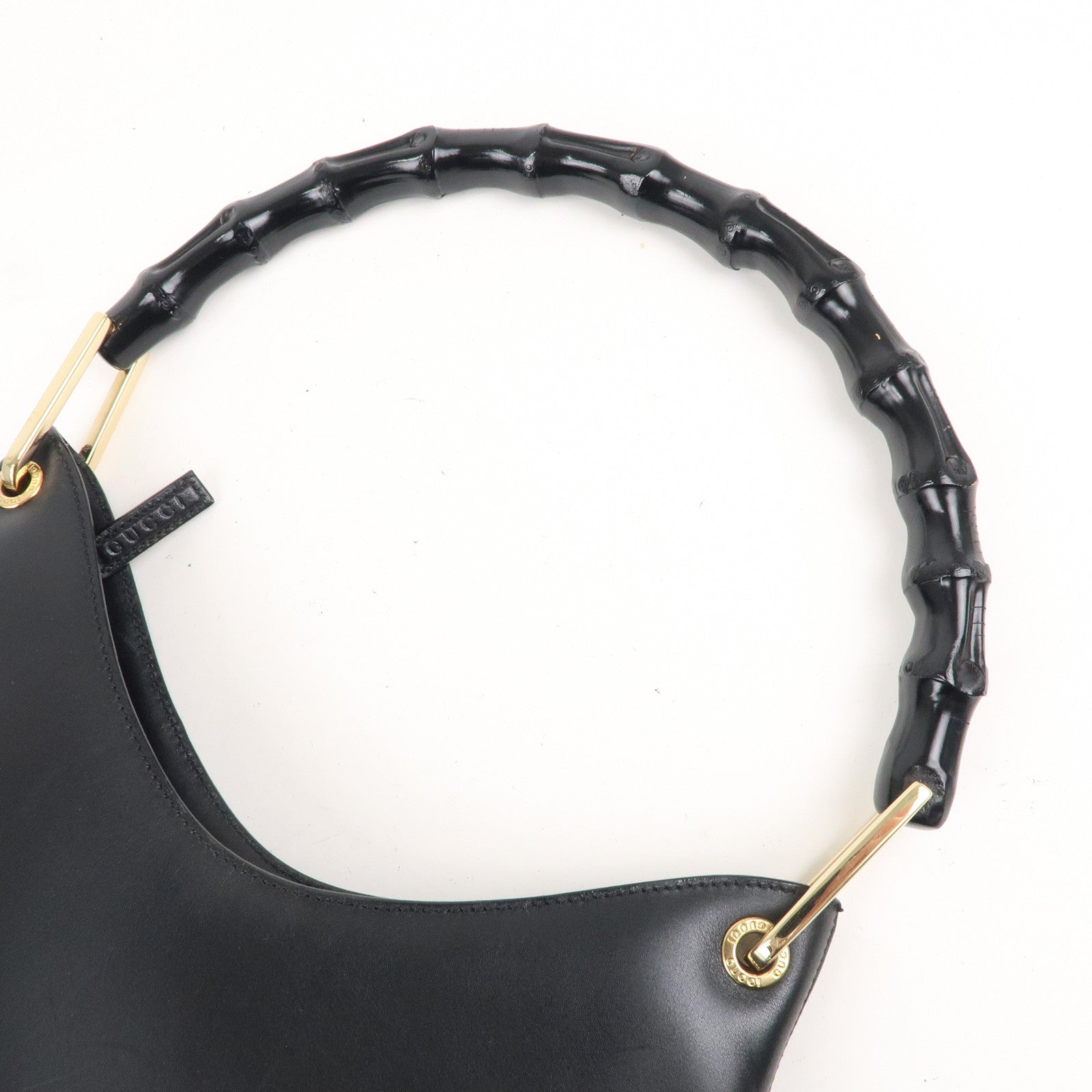 GUCCI Set of 2 Bamboo Leather Shoulder Bag 001.3006/001.1241.3007