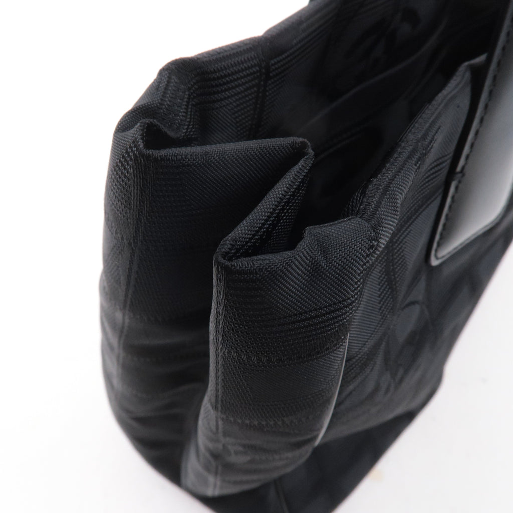 CHANEL New Travel Line Nylon Jacquard PM Tote Bag Black A20457