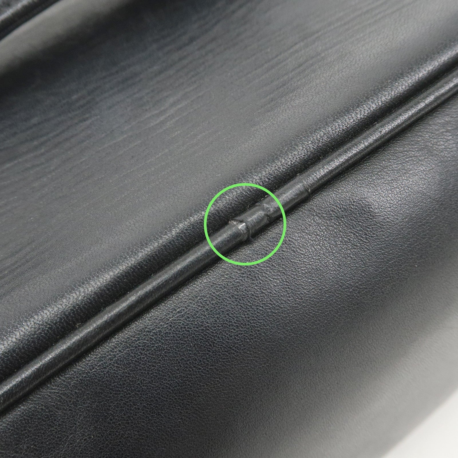 CHANEL Bicolore Lamb Skin Vanity Bag Cosmetic Pouch Black A01618
