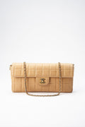 Chanel Chocolate Bar Bag - Beige Leather