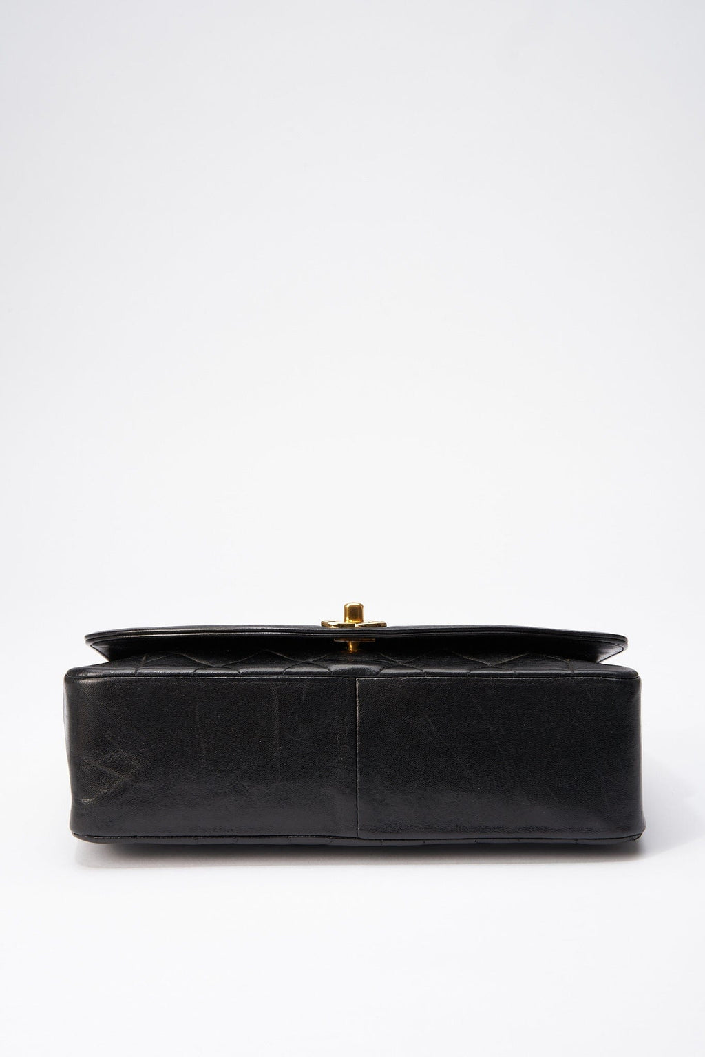 Vintage Chanel Diana Black Single Flap with 24k gold plated hardware