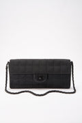 Chanel Black Nylon Travel Line Chocolate Bar Flap Bag
