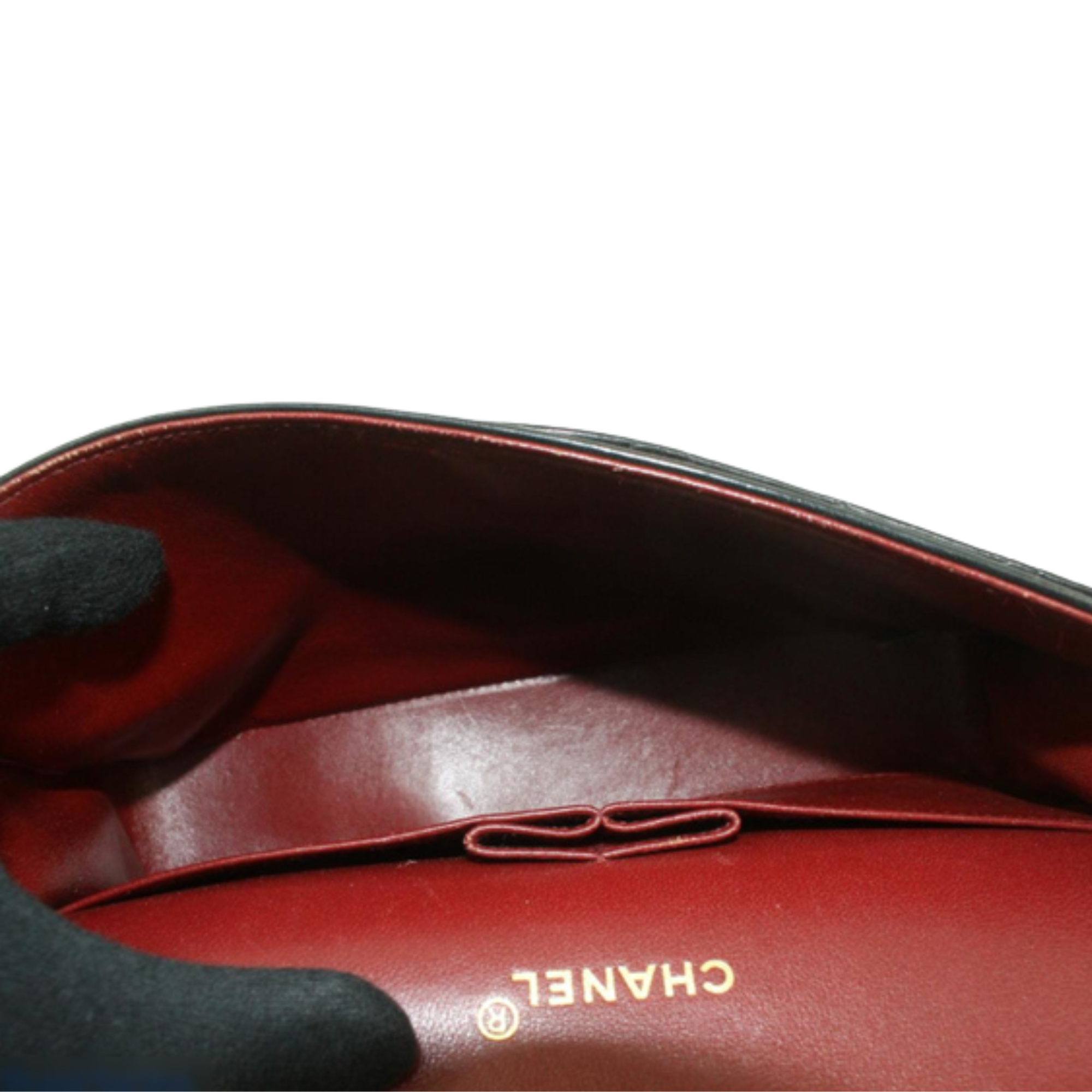 Chanel Black Leather Double flap shoulder bag