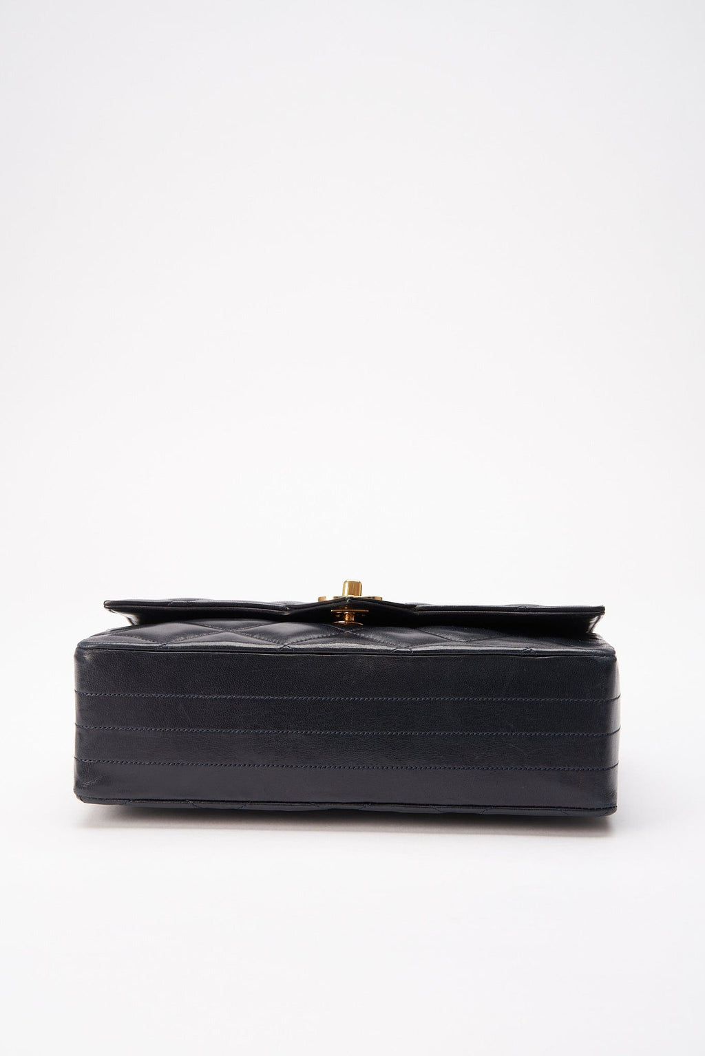 Chanel Single Flap Crossbody with 24K Gold Plated Hardware - Navy