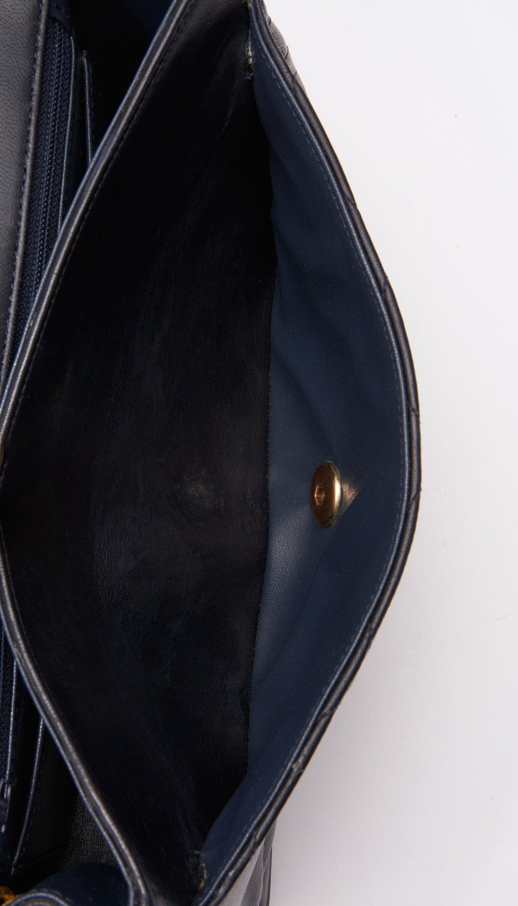 Chanel Single Flap Crossbody with 24K Gold Plated Hardware - Navy