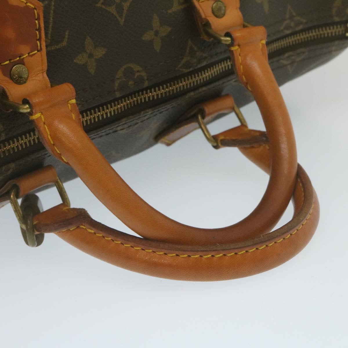 Louis Vuitton Gray Canvas Speedy 35 handbag bag