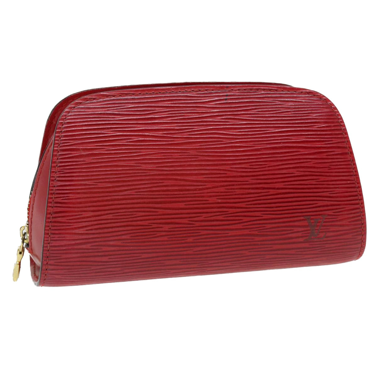 Louis Vuitton Red Leather Dauphine clutch bag