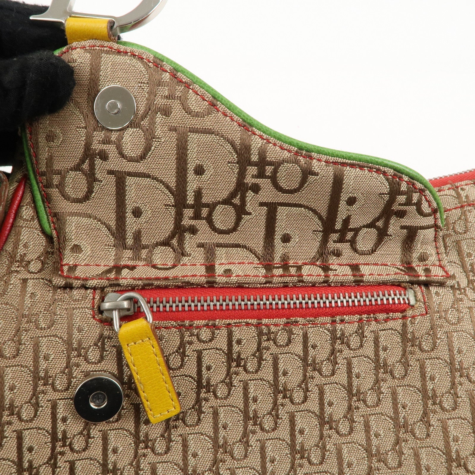 Christian Dior Rasta Torotter Canvas Leather Shoulder Bag