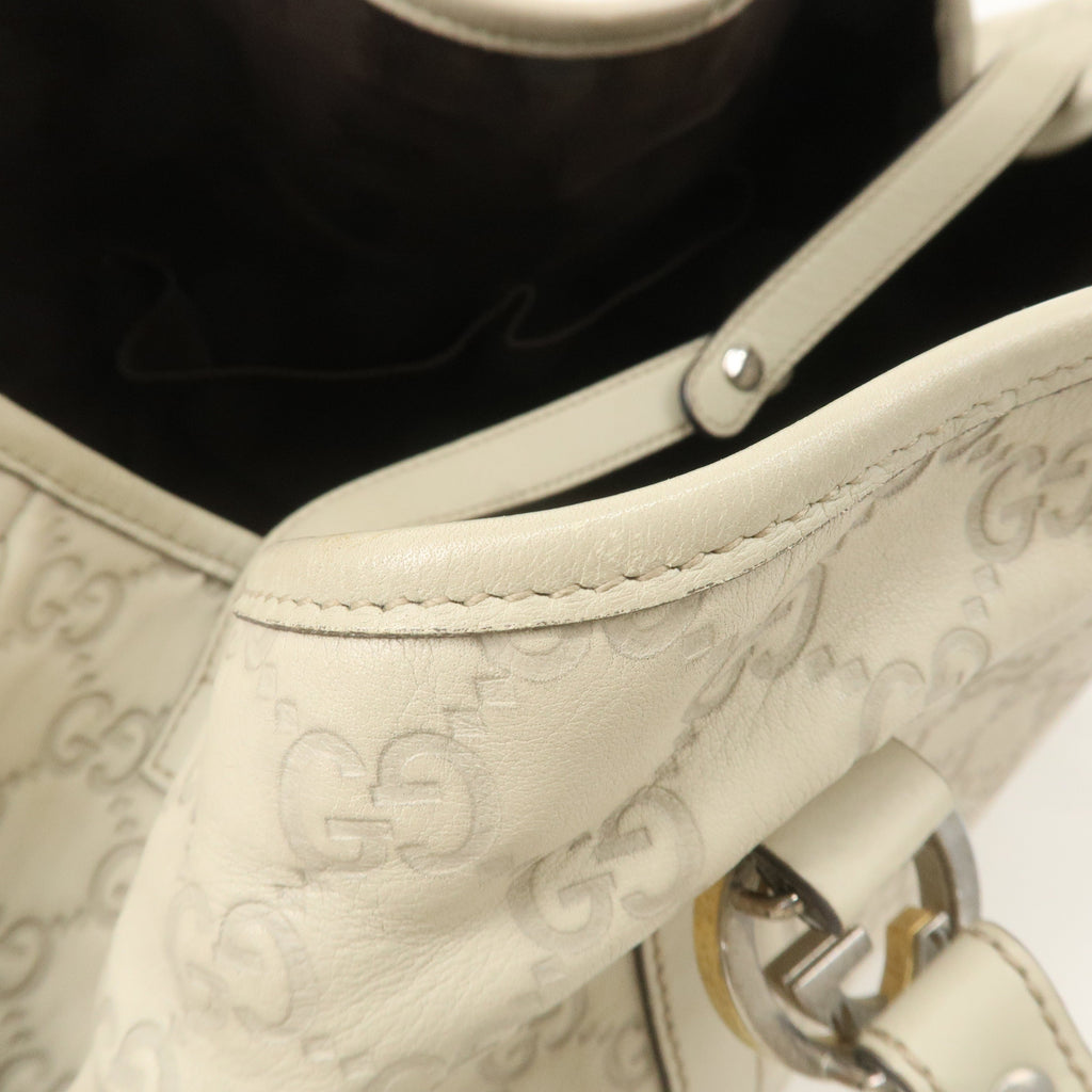 GUCCI GG Twins Guccissima Leather Tote Bag Beige 232957