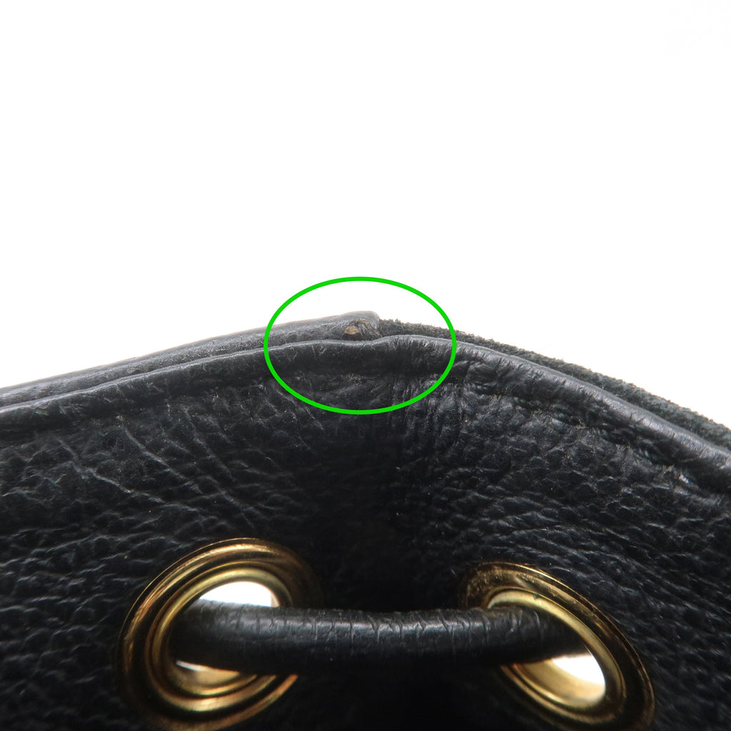 Gucci Bamboo Suede Leather Black 2WAY Bag 001.3754.1657