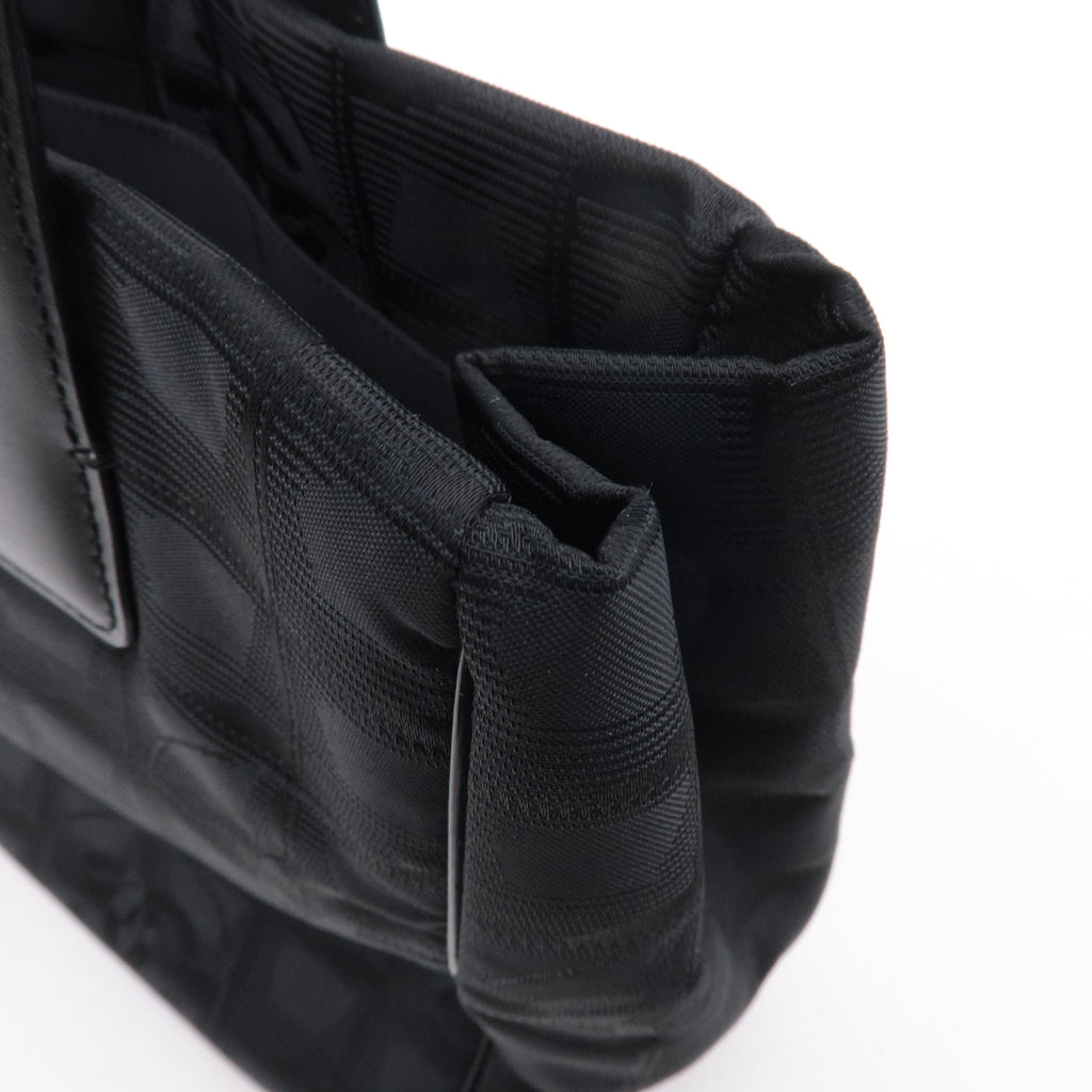 CHANEL New Travel Line Nylon Jacquard PM Tote Bag Black A20457