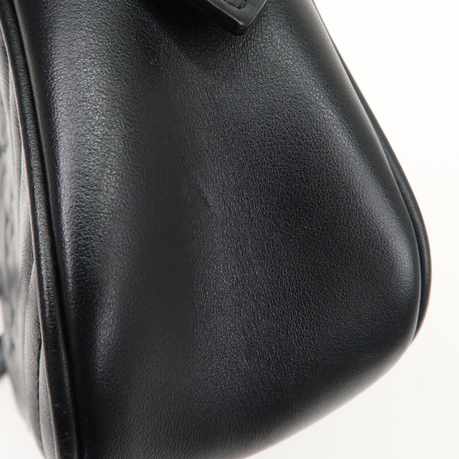 GUCCI GG Marmont Leather Chain Shoulder Bag Black 447632