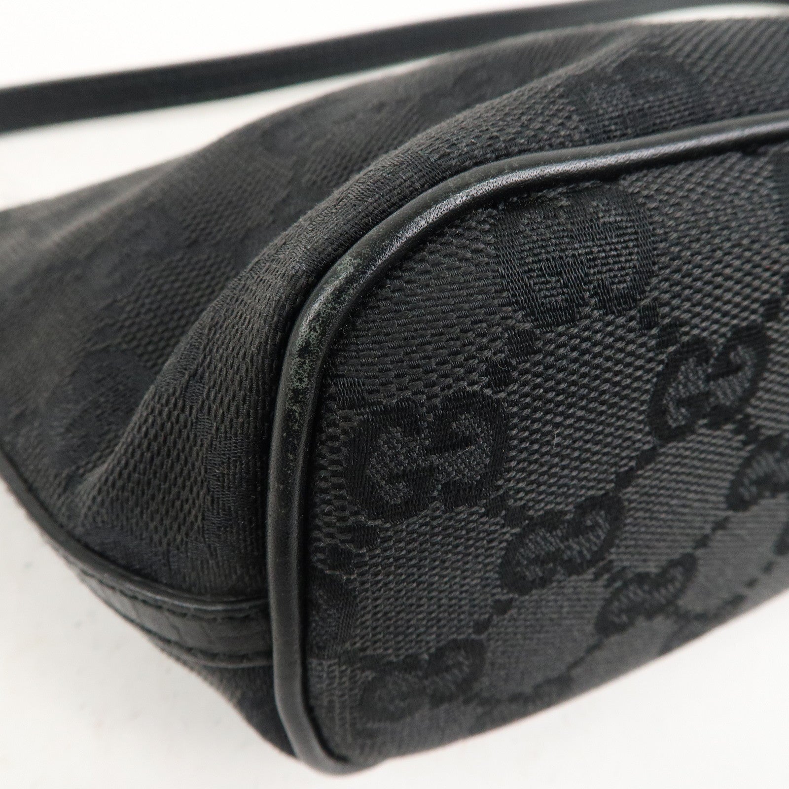 GUCCI Set of 2 Boat Bag GG Canvas Leather Pouch 07198 039.1103