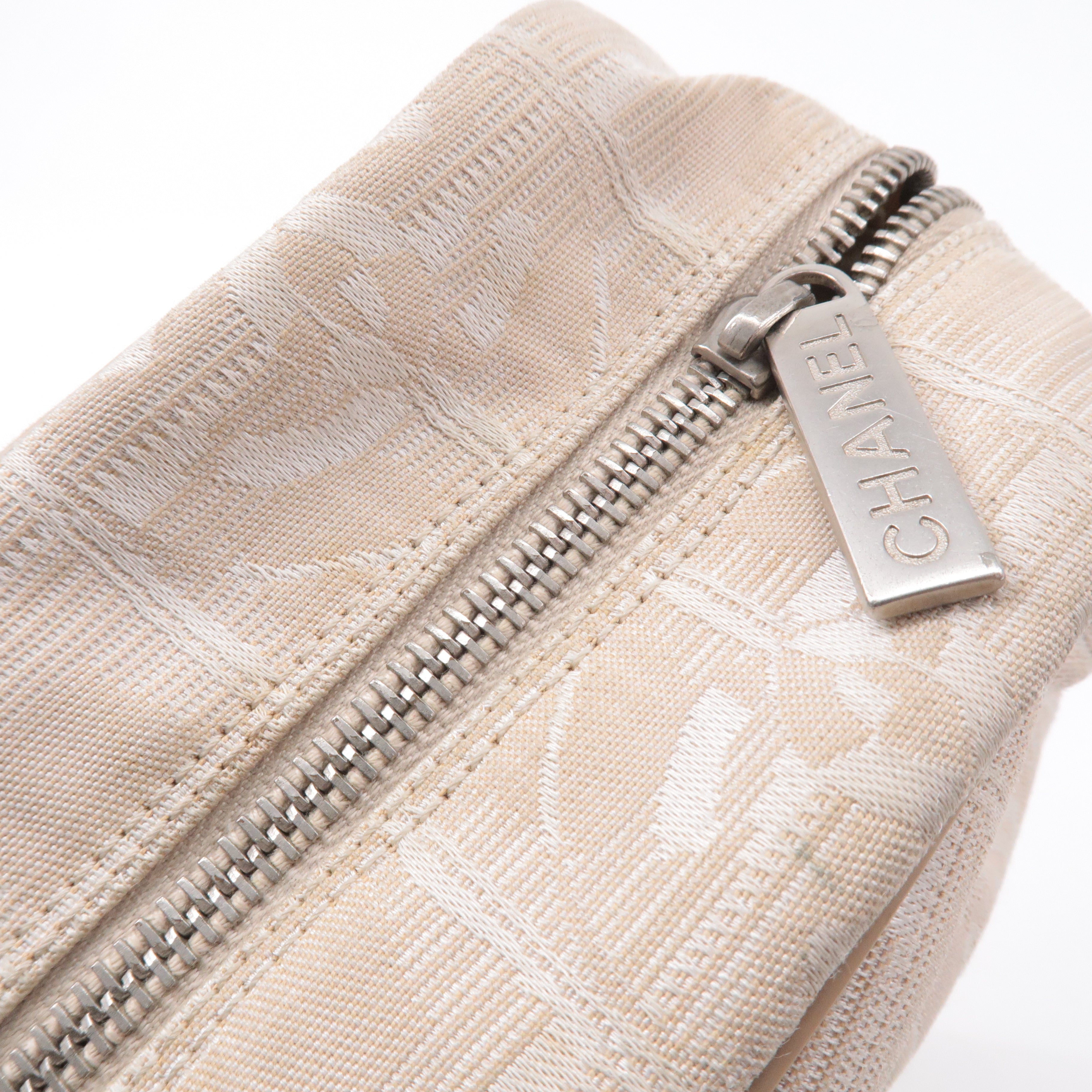 CHANEL New Travel Line Nylon Jacquard Leather Mini Bag A15828