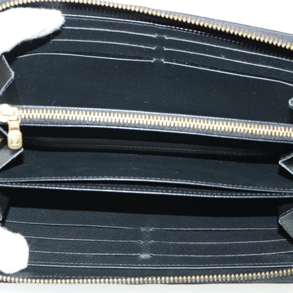 Louis Vuitton Black Leather Portefeuille zippy wallet accessories