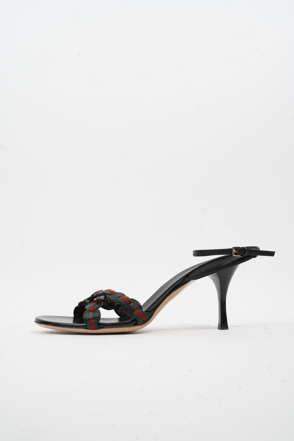 Gucci Strap Sandal Black Leather EU 37 UK 4