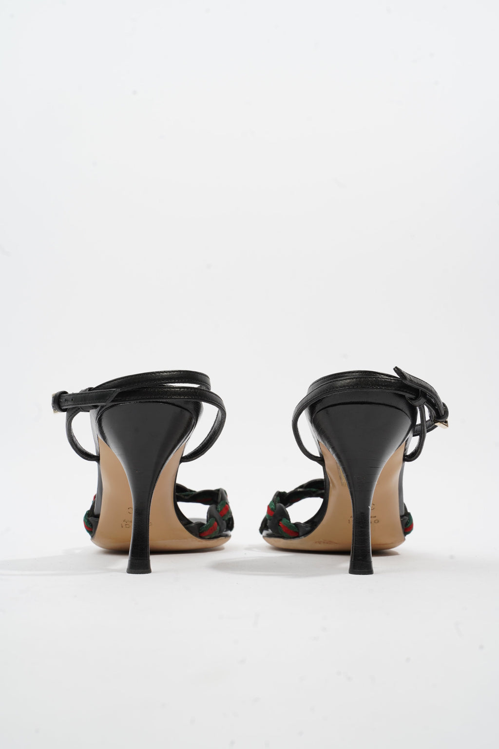 Gucci Strap Sandal Black Leather EU 37 UK 4