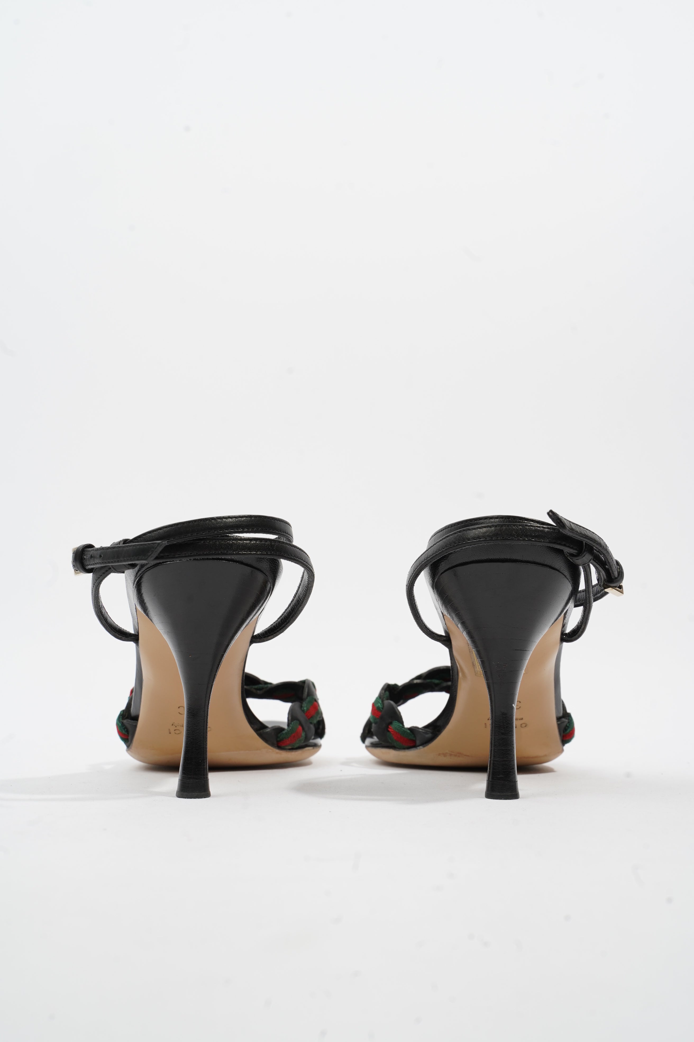 Gucci Strap Sandal Black Leather EU 37 UK 4