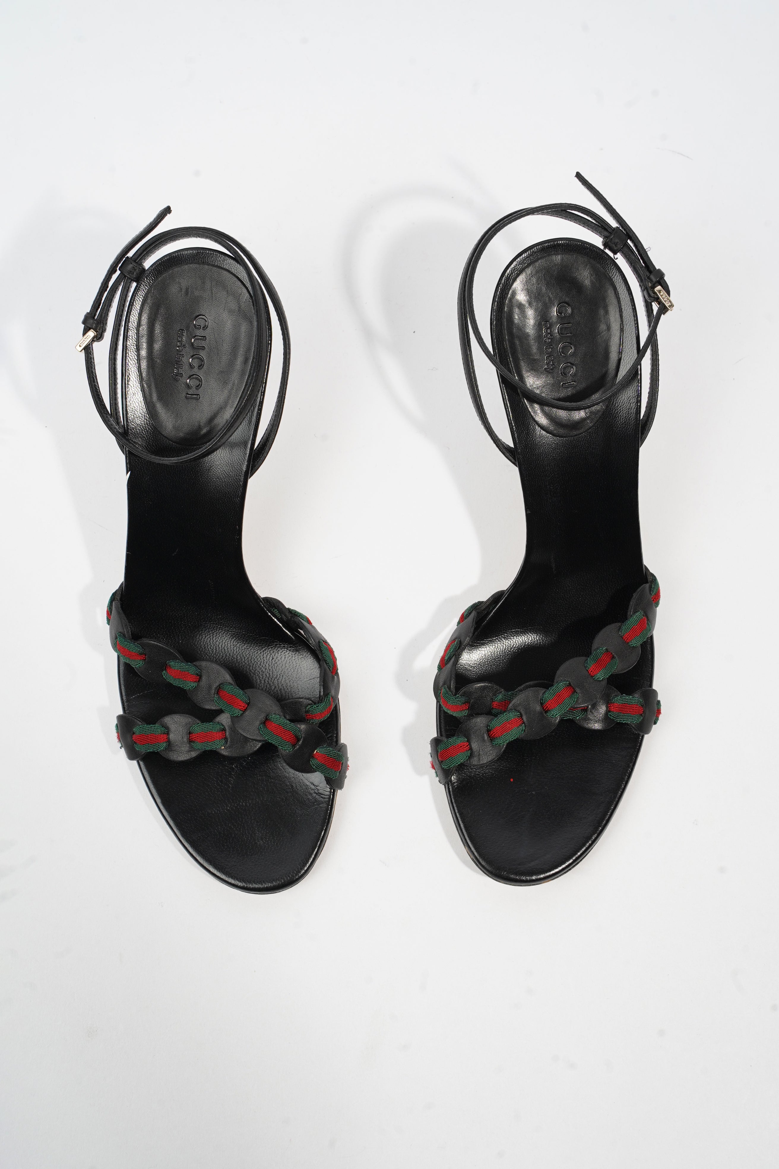 Gucci Strap Sandal Black Leather EU 37 UK 4
