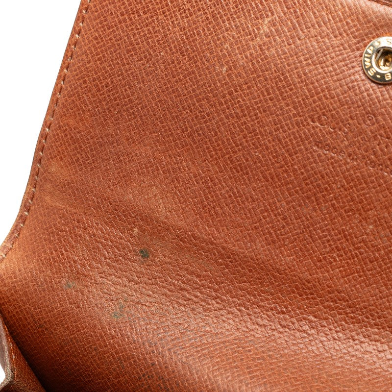 Louis Vuitton Monogram M61735 Double Folded Wallet PVC/Leather Brown