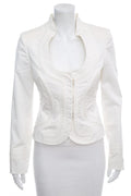 Gucci 2004 White Structured Cropped Top SZ 42