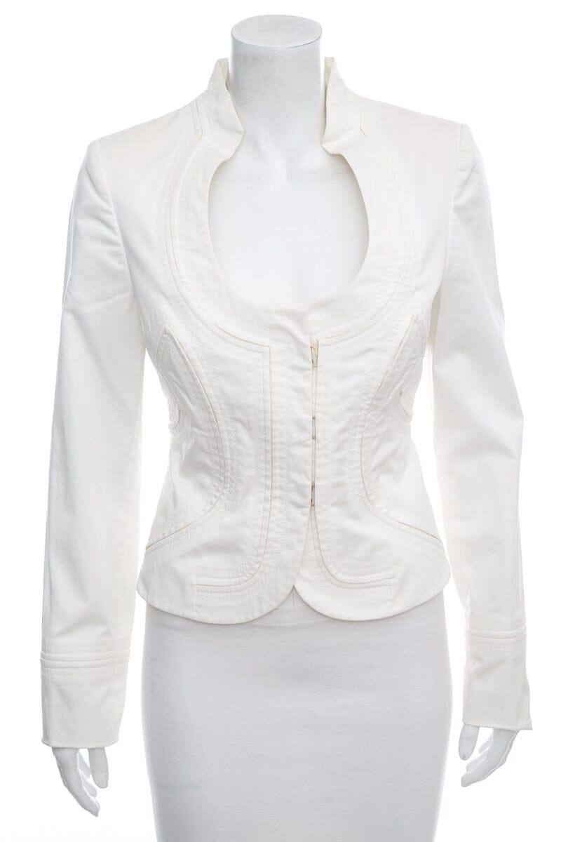 Gucci 2004 White Structured Cropped Top SZ 42