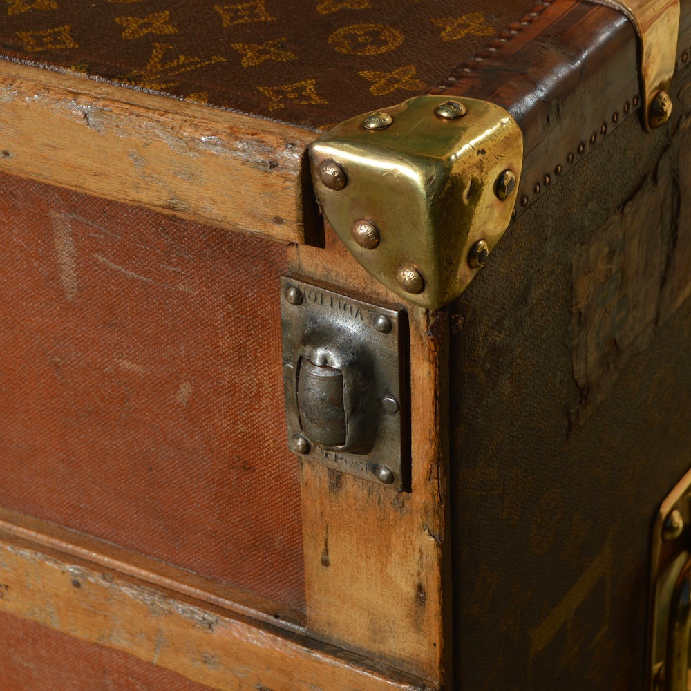 Louis Vuitton Brown Canvas Trunk travel bag