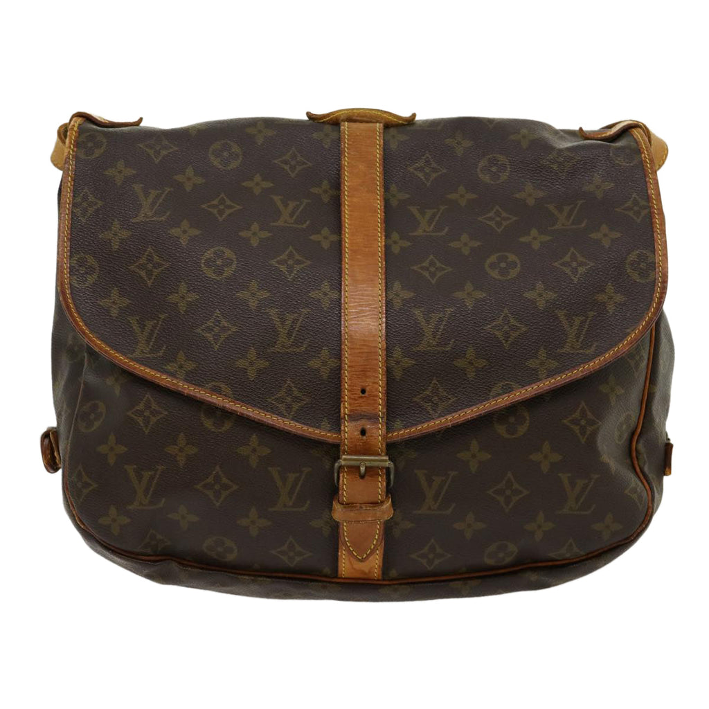 Louis Vuitton Brown Canvas Saumur 35 shoulder bag