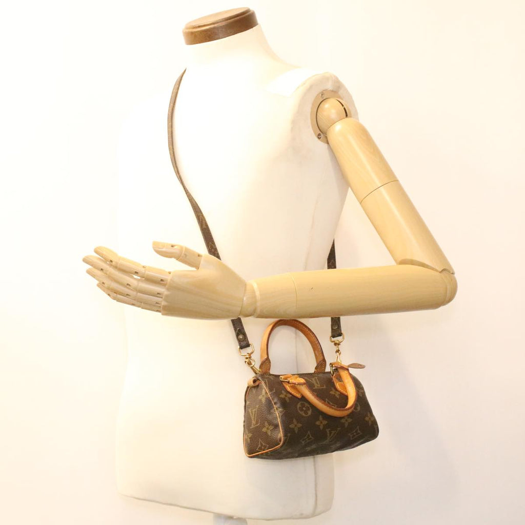 Louis Vuitton Brown Canvas Mini speedy handbag bag