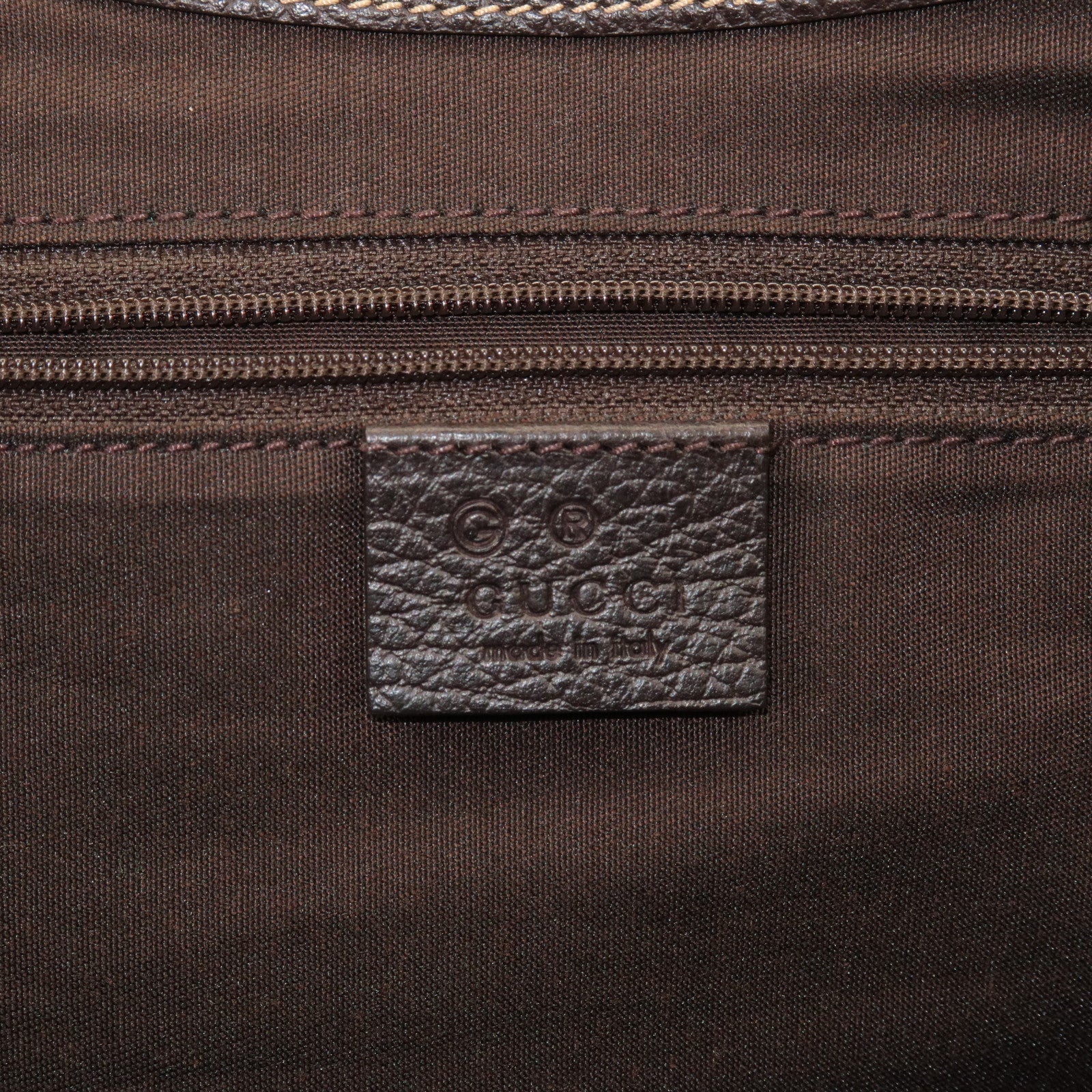 GUCCI Sherry Line GG Canvas Leather Hand Bag Beige Brown 364835