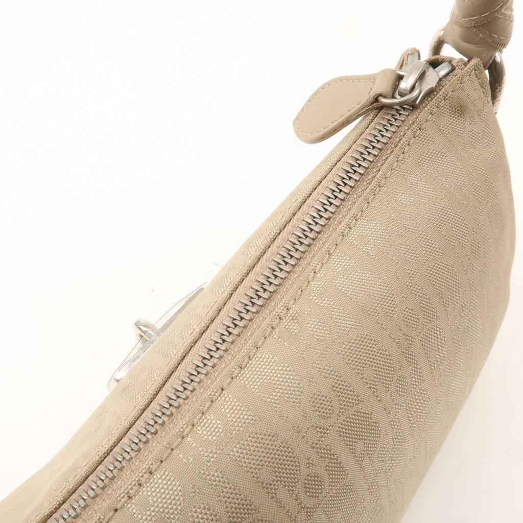 Christian Dior Trotter Nylon Leather Shoulder Bag Beige