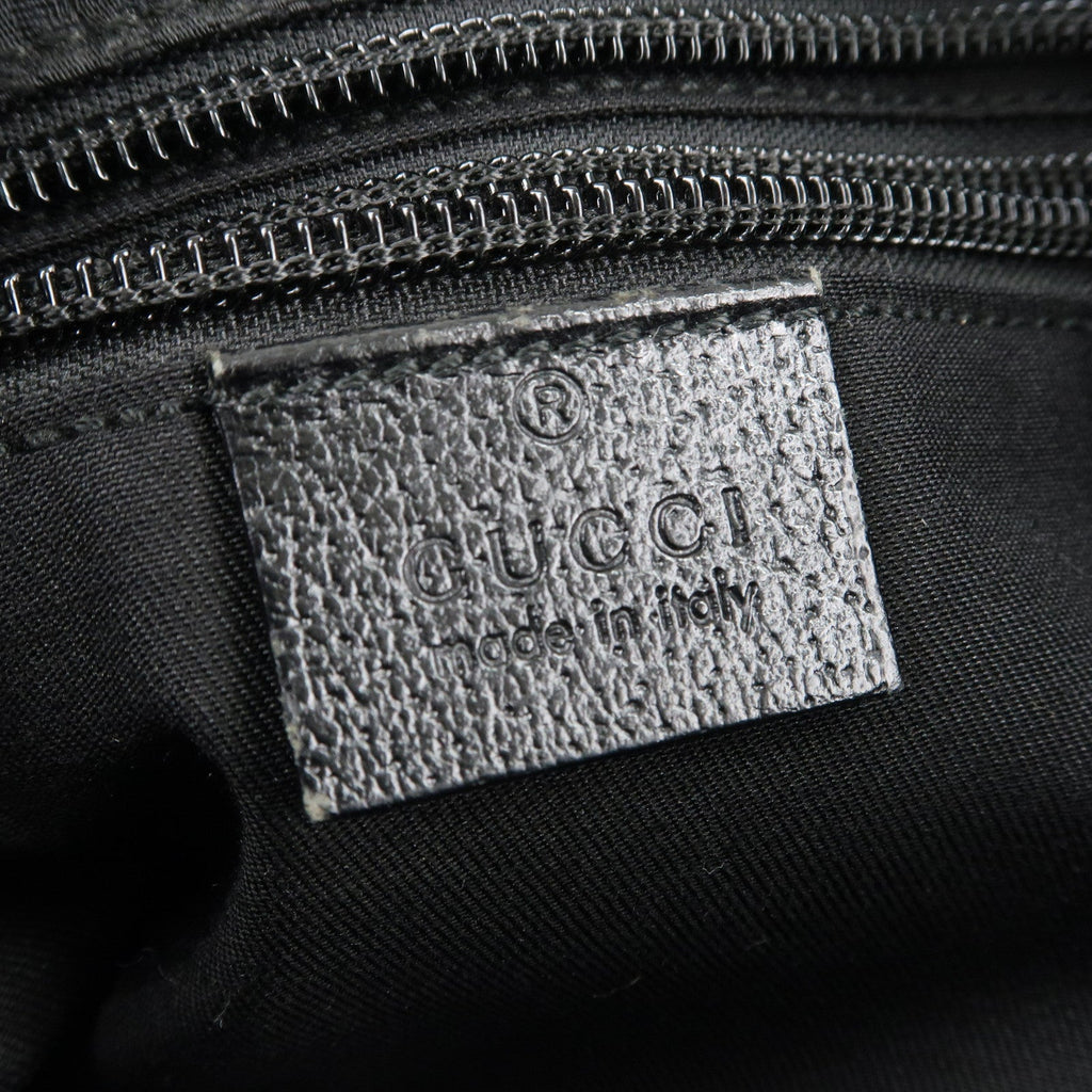 GUCCI Sherry GG Canvas Leather Shoulder Bag Black 189749