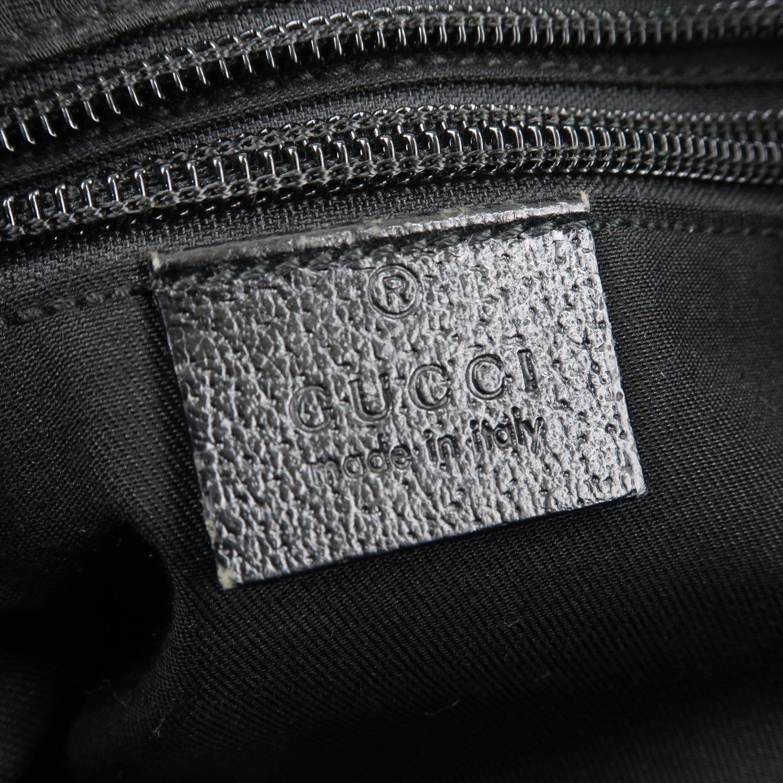 GUCCI Sherry GG Canvas Leather Shoulder Bag Black 189749